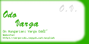 odo varga business card